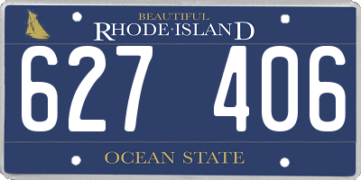 RI license plate 627406