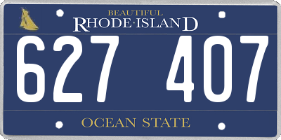 RI license plate 627407
