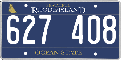 RI license plate 627408