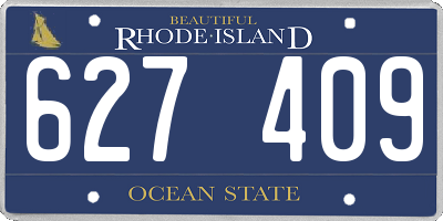RI license plate 627409