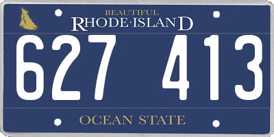 RI license plate 627413