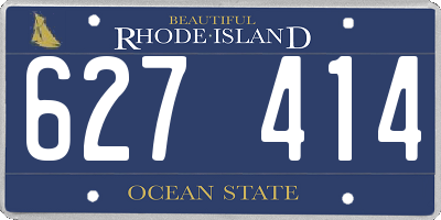 RI license plate 627414