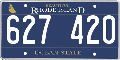 RI license plate 627420