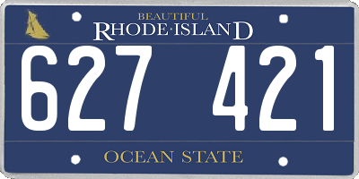 RI license plate 627421