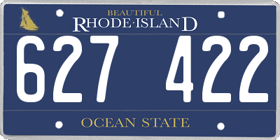 RI license plate 627422