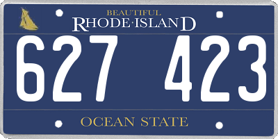 RI license plate 627423