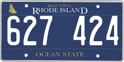 RI license plate 627424