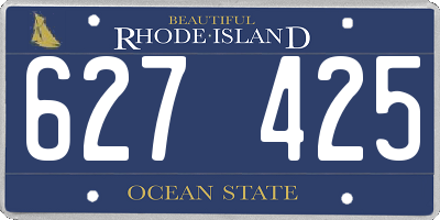 RI license plate 627425