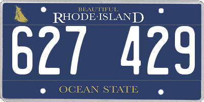 RI license plate 627429