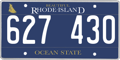 RI license plate 627430