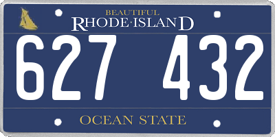 RI license plate 627432