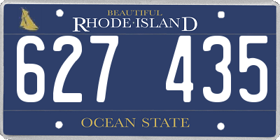 RI license plate 627435