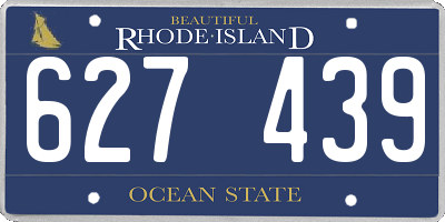 RI license plate 627439