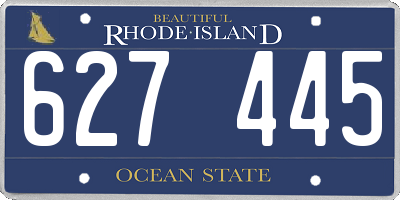 RI license plate 627445