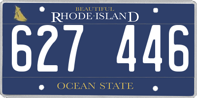 RI license plate 627446