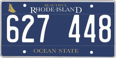 RI license plate 627448