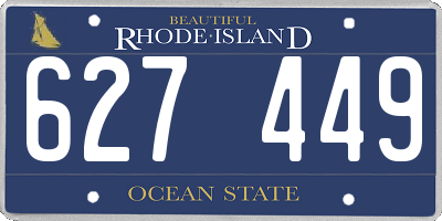RI license plate 627449
