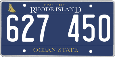 RI license plate 627450