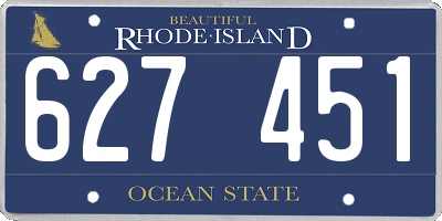 RI license plate 627451