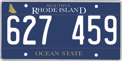 RI license plate 627459