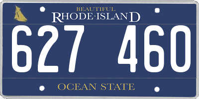 RI license plate 627460