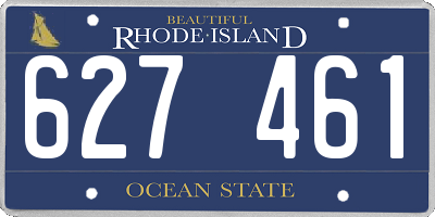 RI license plate 627461