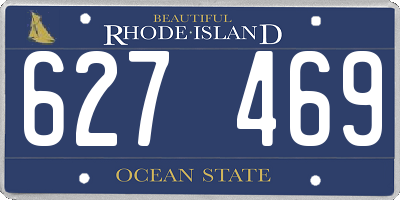 RI license plate 627469