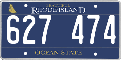 RI license plate 627474