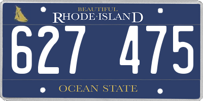 RI license plate 627475