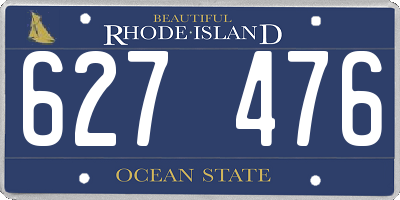 RI license plate 627476