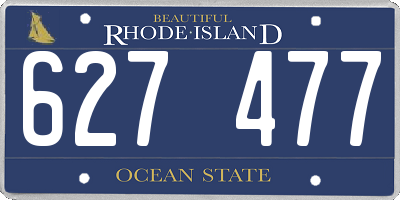RI license plate 627477