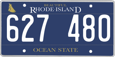 RI license plate 627480