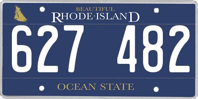 RI license plate 627482