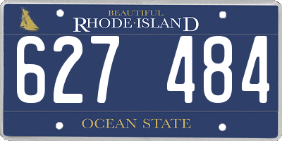 RI license plate 627484