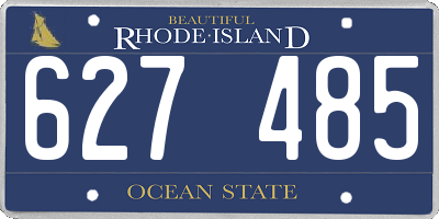RI license plate 627485