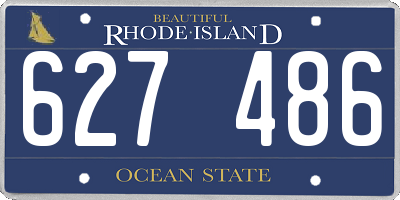 RI license plate 627486