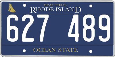 RI license plate 627489