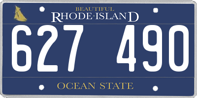 RI license plate 627490