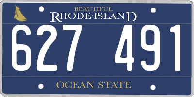RI license plate 627491