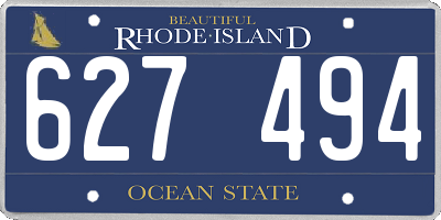 RI license plate 627494