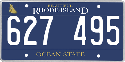 RI license plate 627495