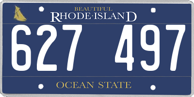 RI license plate 627497