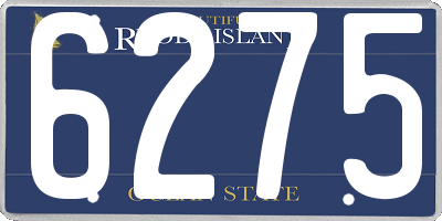 RI license plate 6275