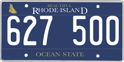 RI license plate 627500
