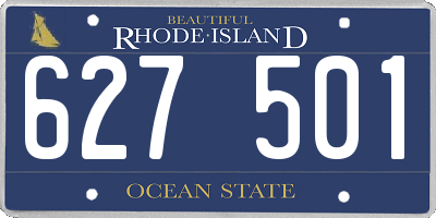 RI license plate 627501