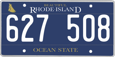 RI license plate 627508