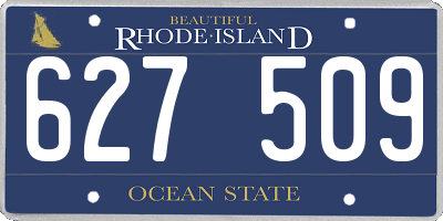 RI license plate 627509