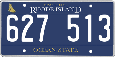 RI license plate 627513