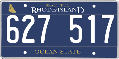 RI license plate 627517