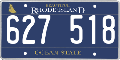 RI license plate 627518
